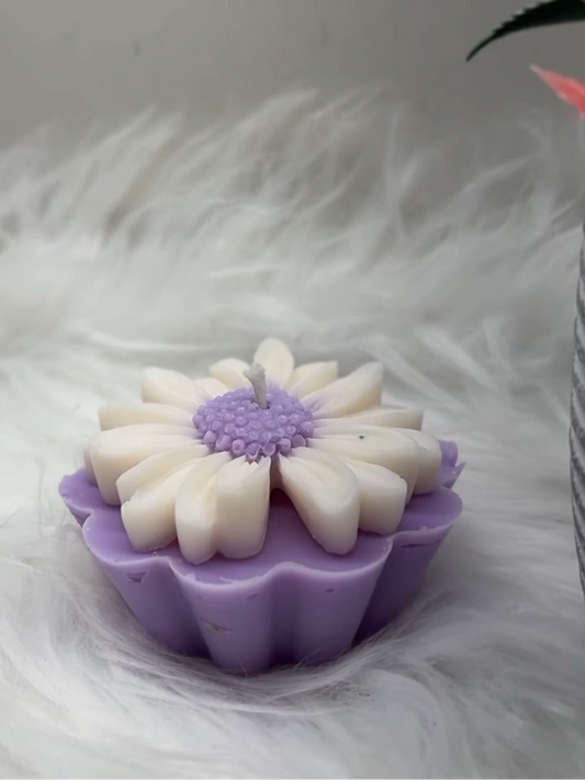 Floral Cupcake Candle